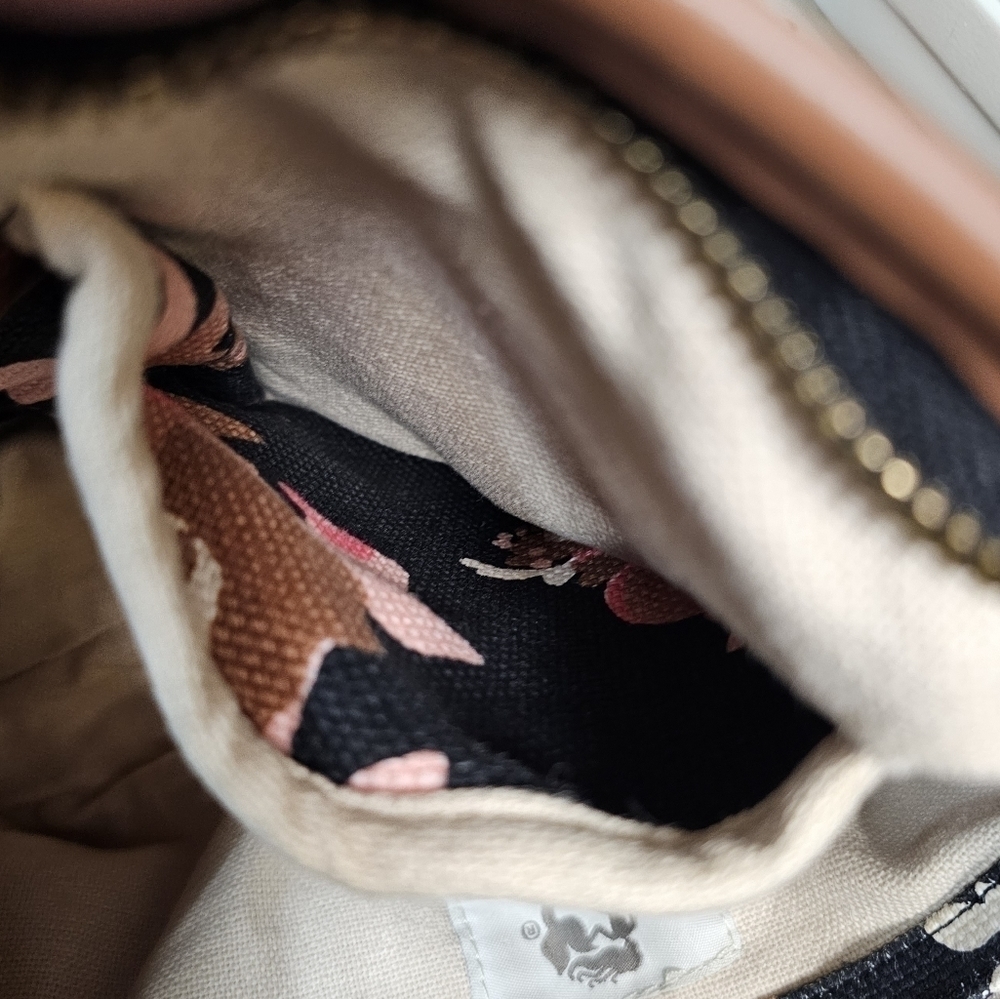 SPARTINA 449 Floral Linen and Leather shoulder bag - Picture 12 of 16
